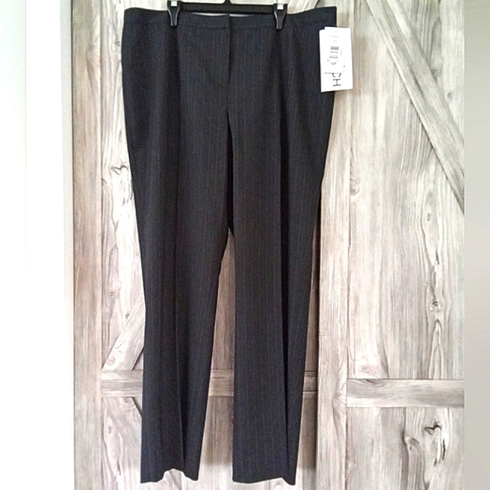 Peter Nygard Charcoal Pinstripe Dress Pants 16